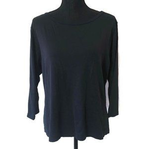 Karen Kane Navy Blue Long Sleeve Top Lifestyle EUC